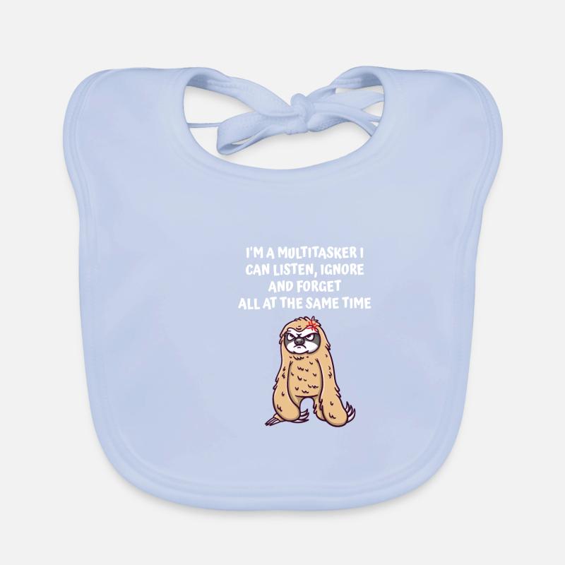 Je suis un multitâche je peux écouter et sarka Bavoir bio Bébé