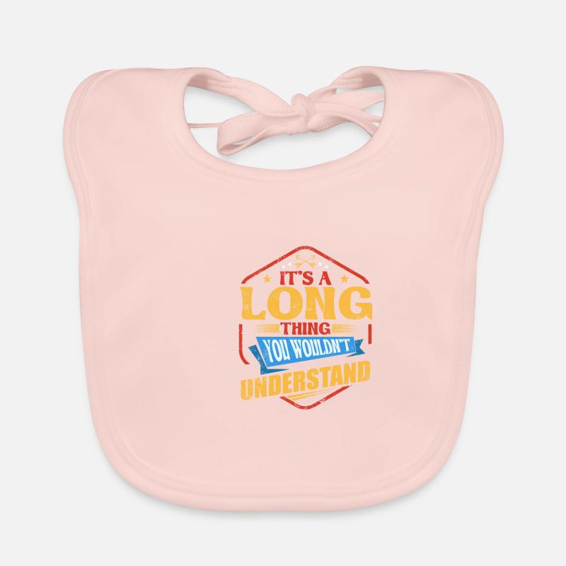 It's a Long Thing Funny Surname Humor Fa Organic Baby Bibs