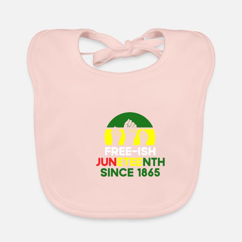 Freier depuis 1865 avec drapeau panafricain pour Juneteen Bavoir bio Bébé