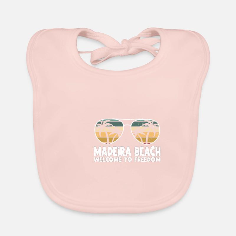 Madeira Beach Willkommen bei Freedom Urlaubssprüch Baby Bio-Lätzchen