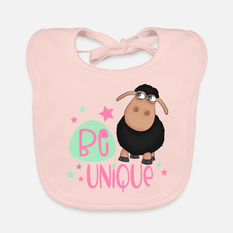 schwarzes Schaf: Sei einzigartig - unique Schaf Baby Bio-Lätzchen