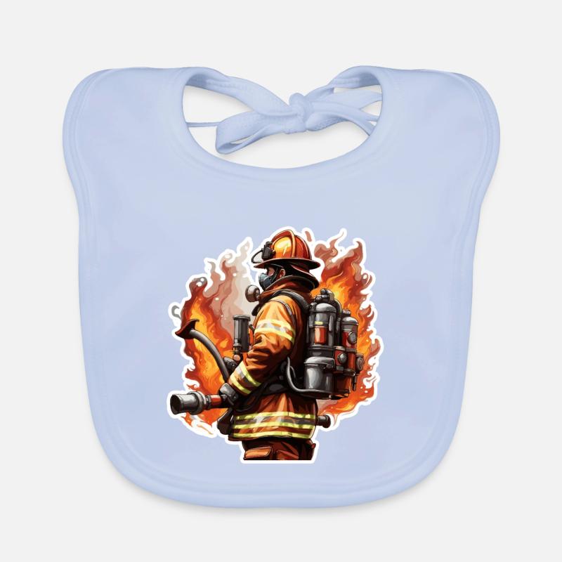 Firefighter / Fire / Fire / Extinguish / Hero Organic Baby Bibs
