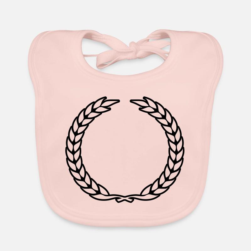 symbole de couronne de Laurier Bavoir bio Bébé