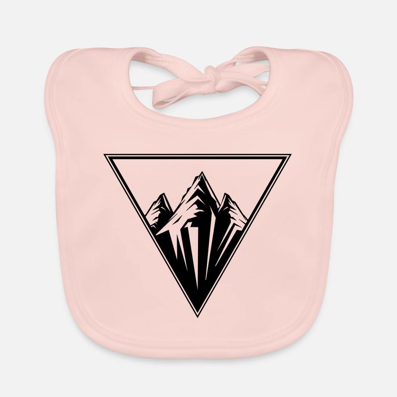 berge symbol icon triangle Baby Bio-Lätzchen