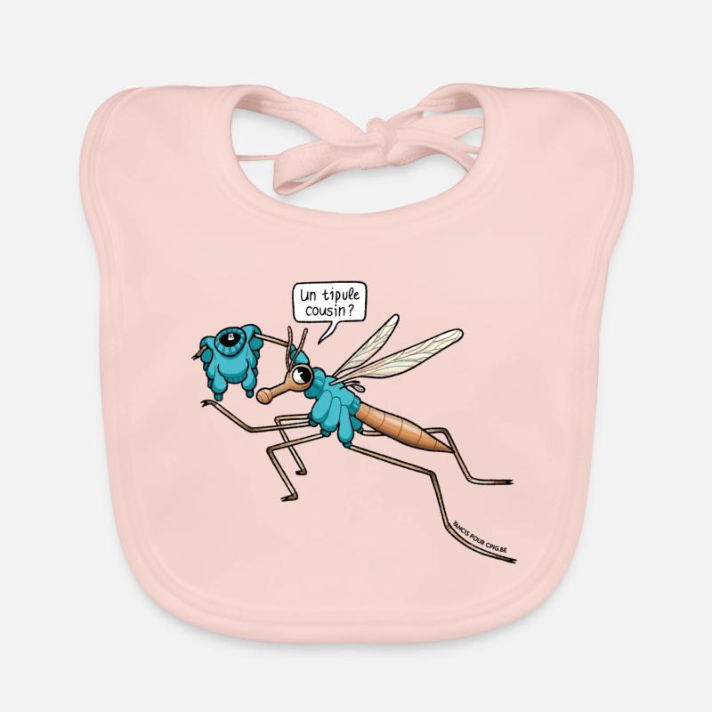 Un tipule cousin ? - Bavoir bio Bébé - rose