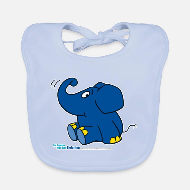 The elephant - sitting Organic Baby Bibs