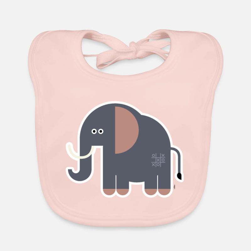 Éléphant Bavoir bio Bébé