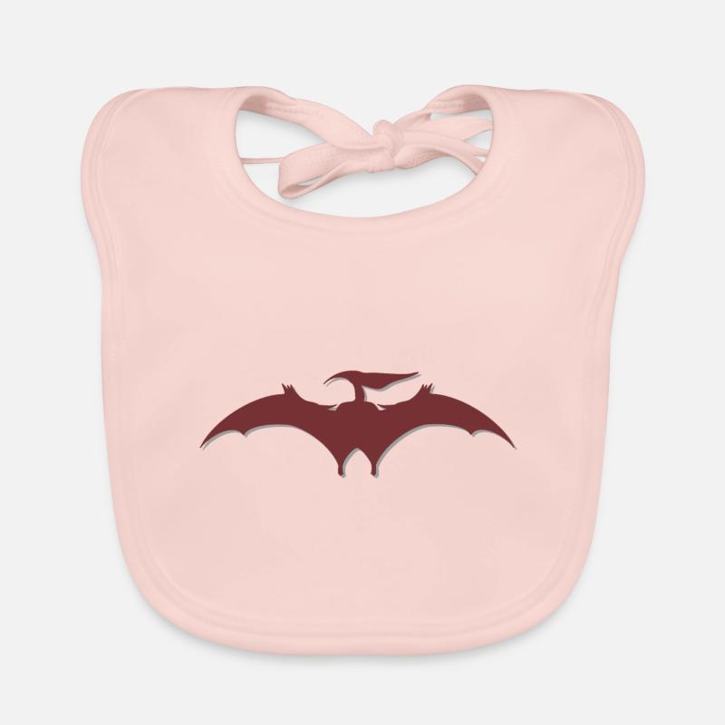 3D-Effekt roter Pterodaktylus Baby Bio-Lätzchen