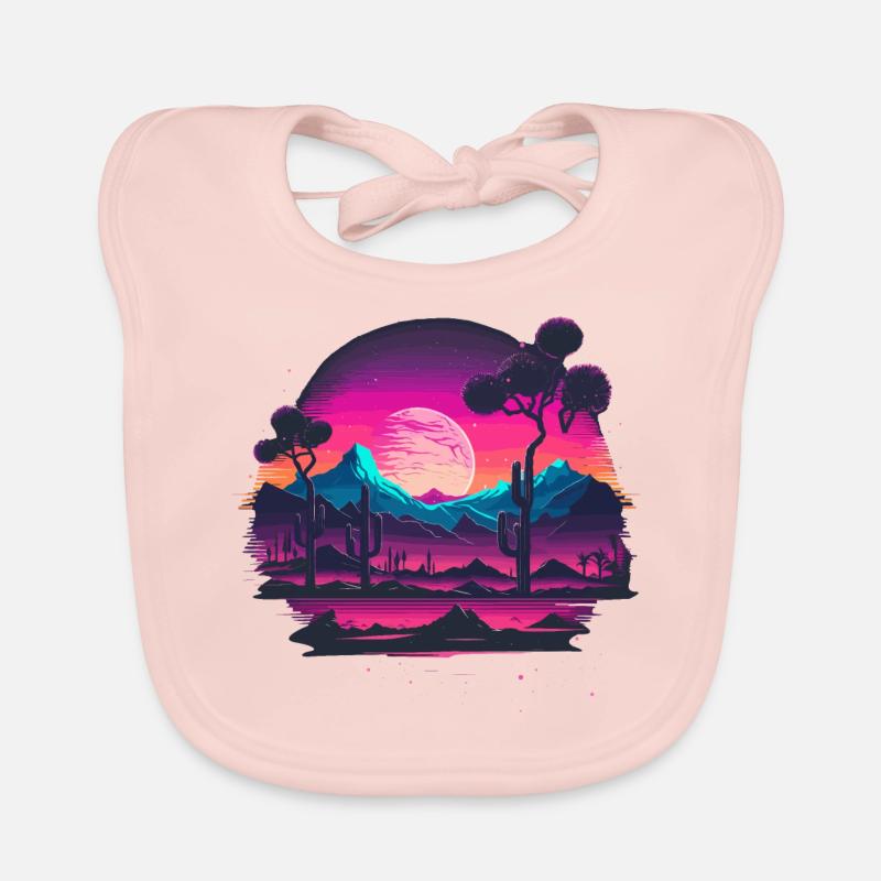Vaporwave Artwork Baby Bio-Lätzchen
