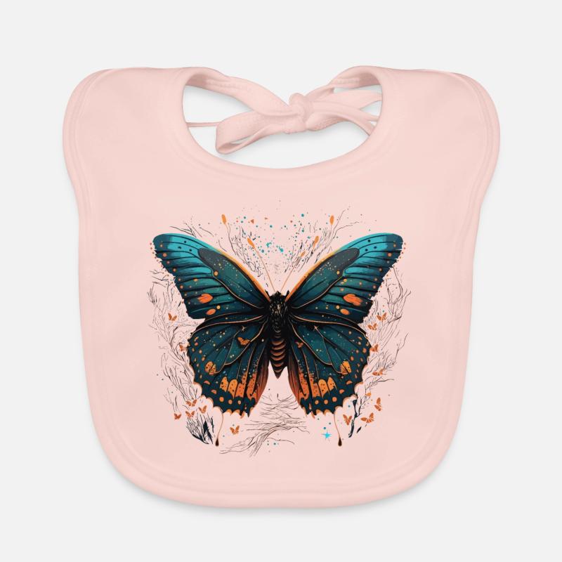 Couleurs papillon Bavoir bio Bébé