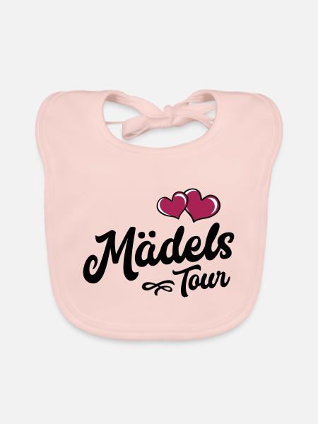 Mädels Tour Herz - Baby Bio-Lätzchen - Rose