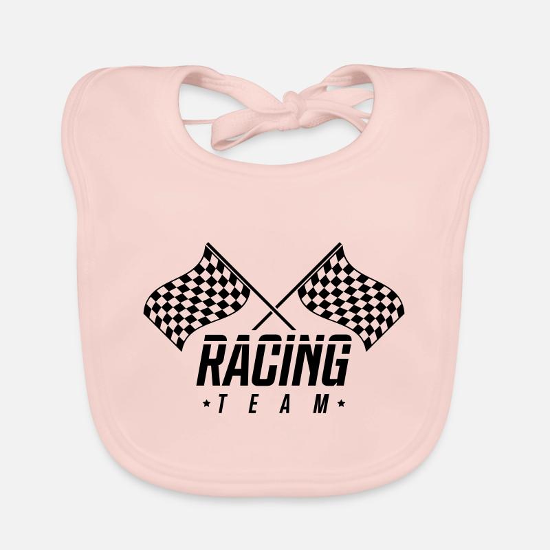 racing team drapeau Bavoir bio Bébé