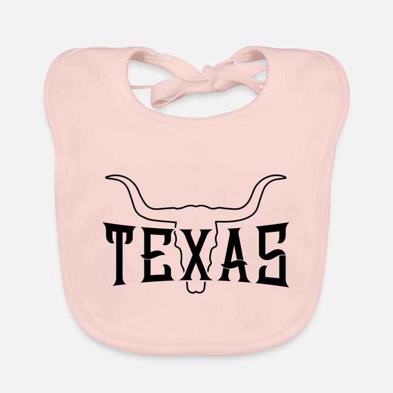 texas bulle skeleton symbol Organic Baby Bibs