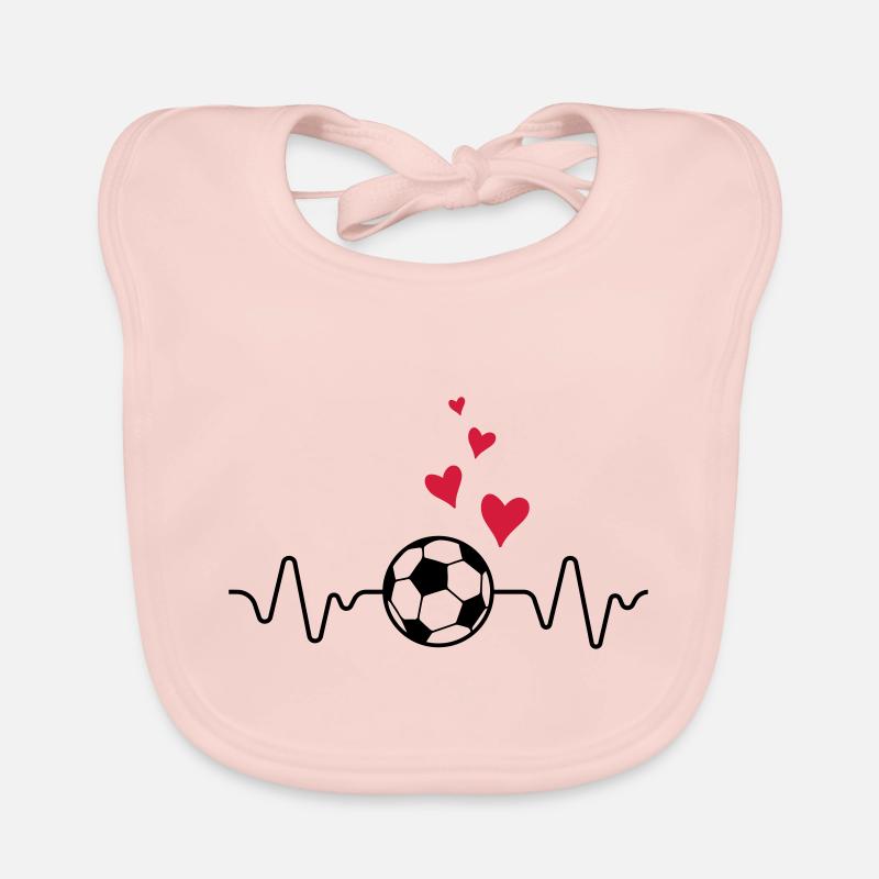 fussball puls herz Baby Bio-Lätzchen