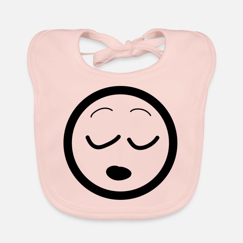 Smiley Tired Funny Gift Gift Idea Organic Baby Bibs
