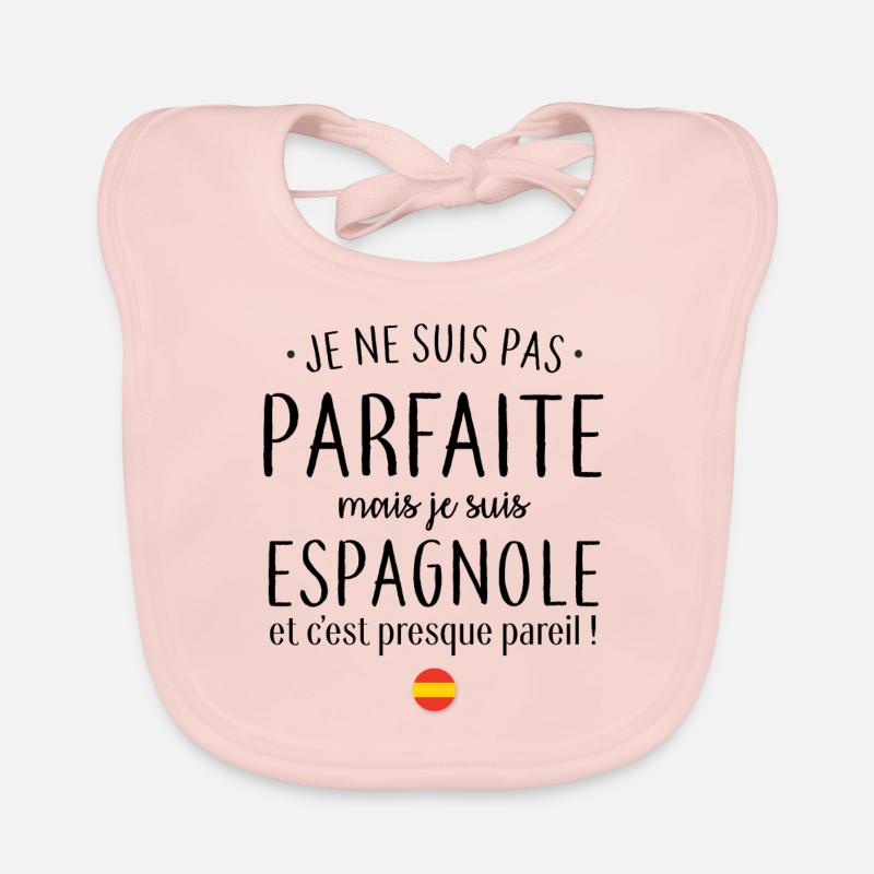 Je suis Espagnole - Bavoir bio Bébé - rose