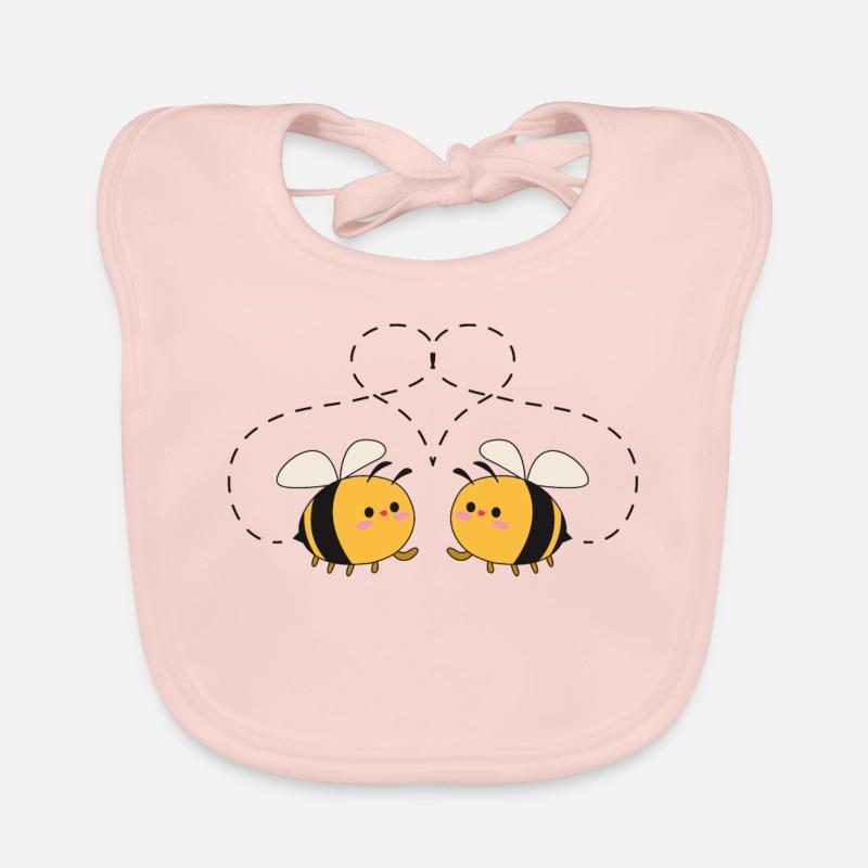 Bee love heart Organic Baby Bibs