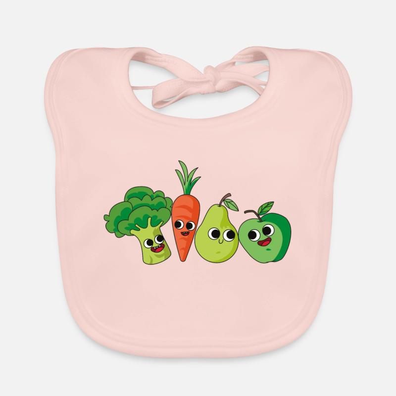 Gemüse Obst Comic Baby Bio-Lätzchen