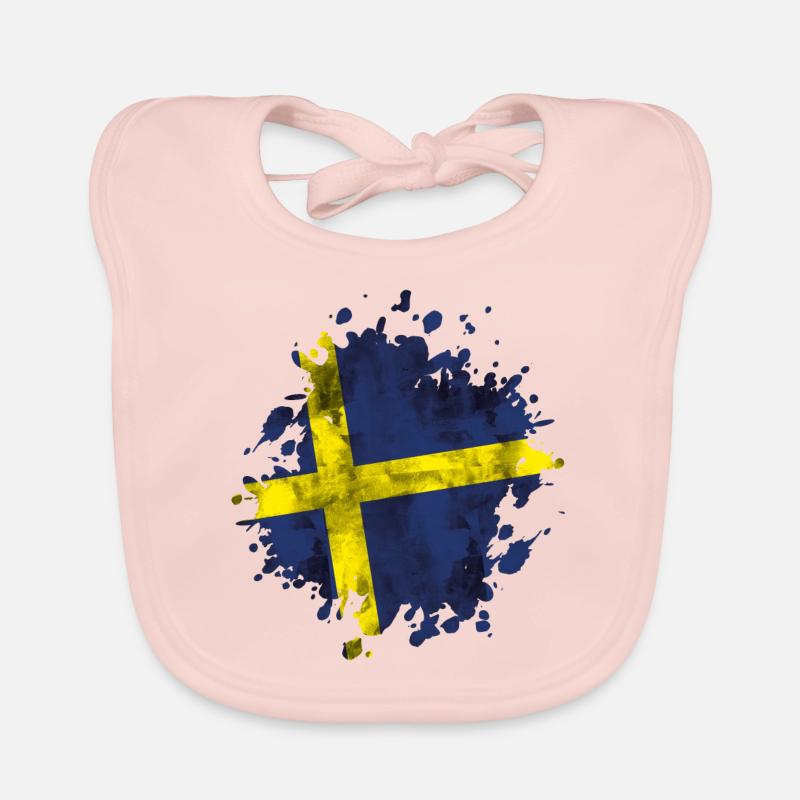 Drapeau suède suède Bavoir bio Bébé
