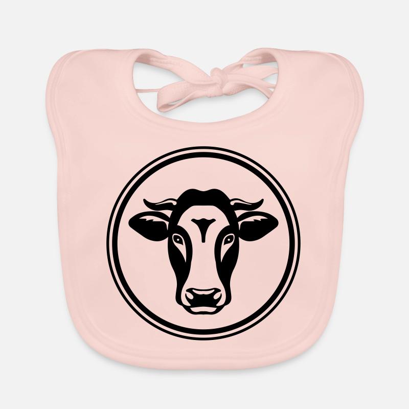 cow circle Organic Baby Bibs