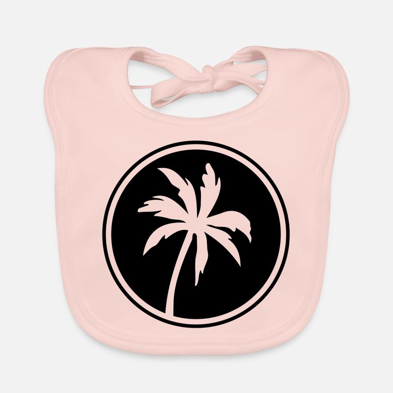 palm icon symbol circle Organic Baby Bibs