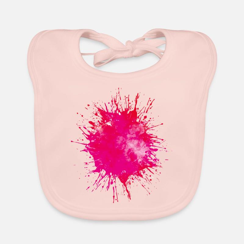 color blob pink Organic Baby Bibs