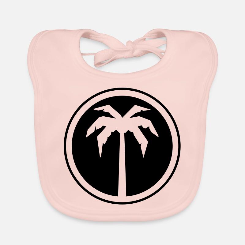 palm tree icon symbol Organic Baby Bibs