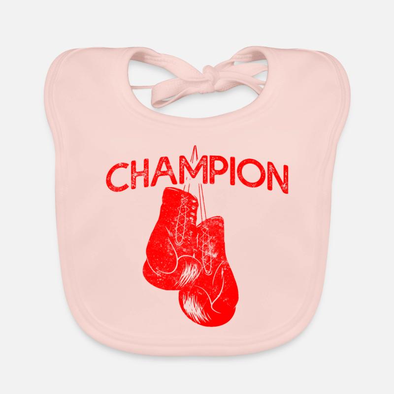 Boxen Sieger Spruch Boxhandschuhe Baby Bio-Lätzchen
