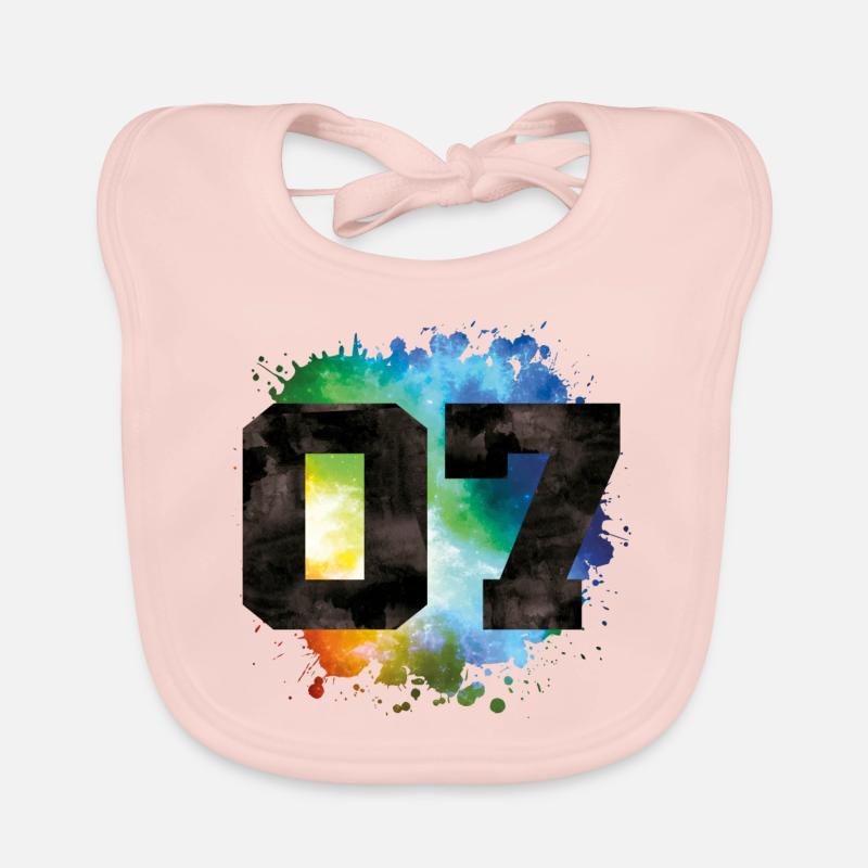 7 nombre coloré Bavoir bio Bébé