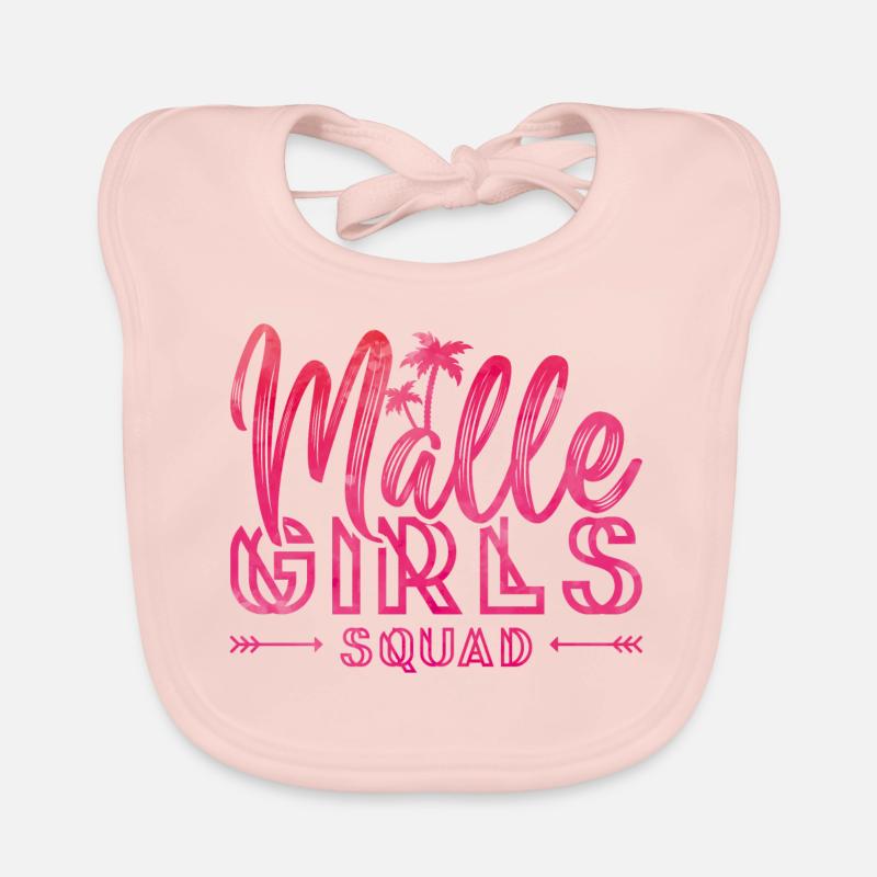 Escouade de filles Malle rose Bavoir bio Bébé