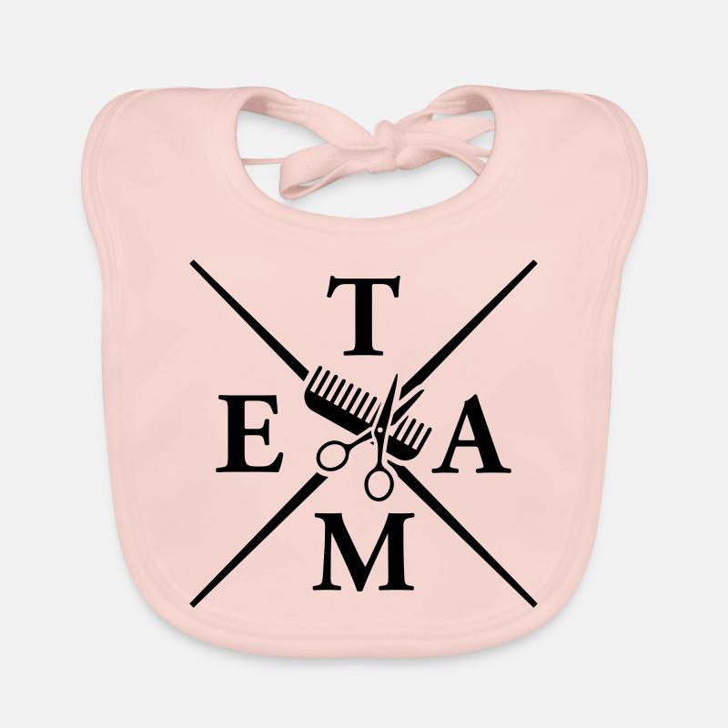 scissors comb team stylist Organic Baby Bibs