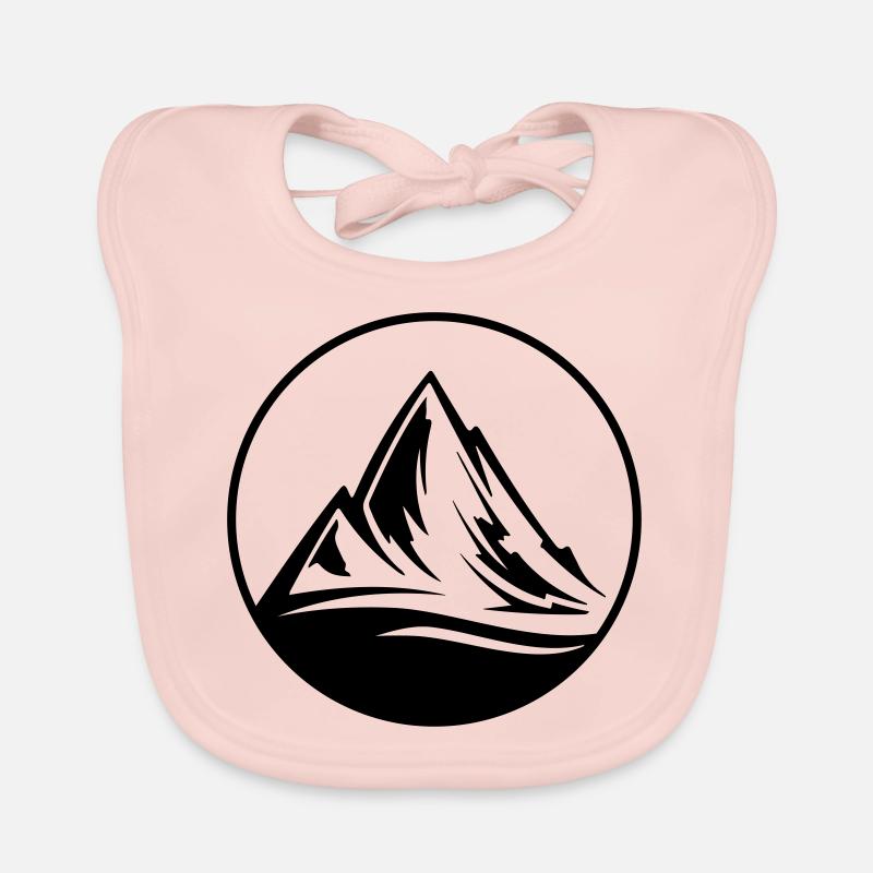mountains symbol kreis Baby Bio-Lätzchen