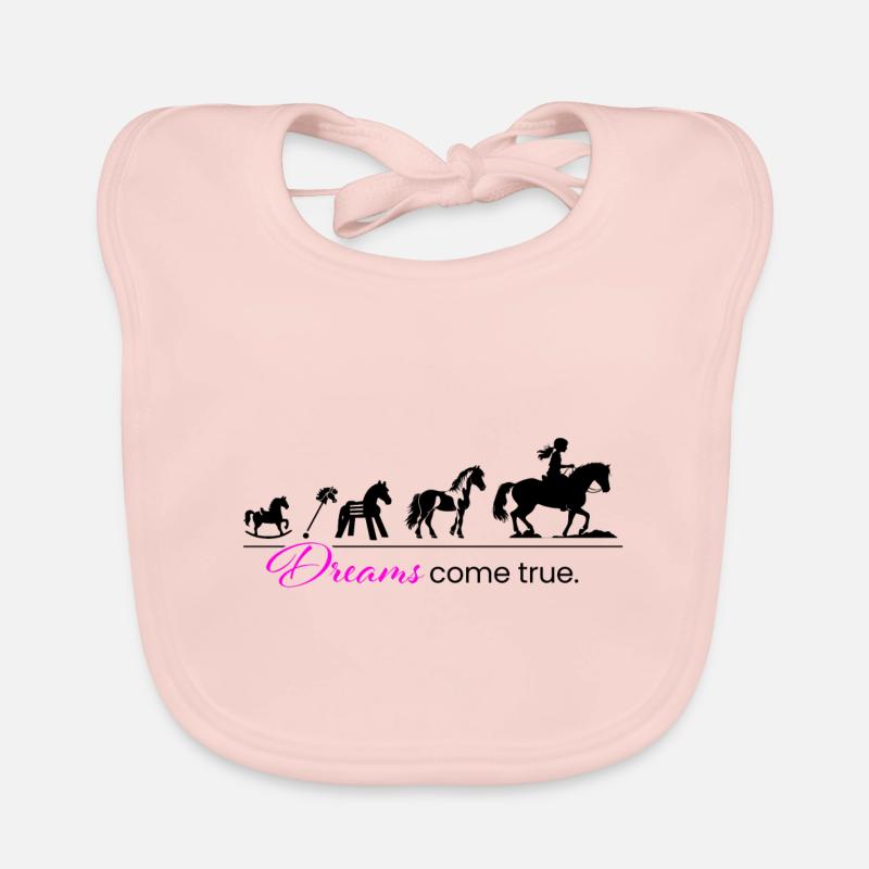 Pferde Reiter Evolution - Reitsport Pferdefan Baby Bio-Lätzchen