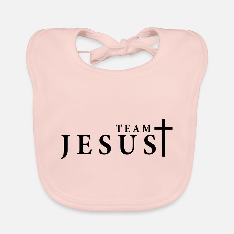 jesus team cross Organic Baby Bibs