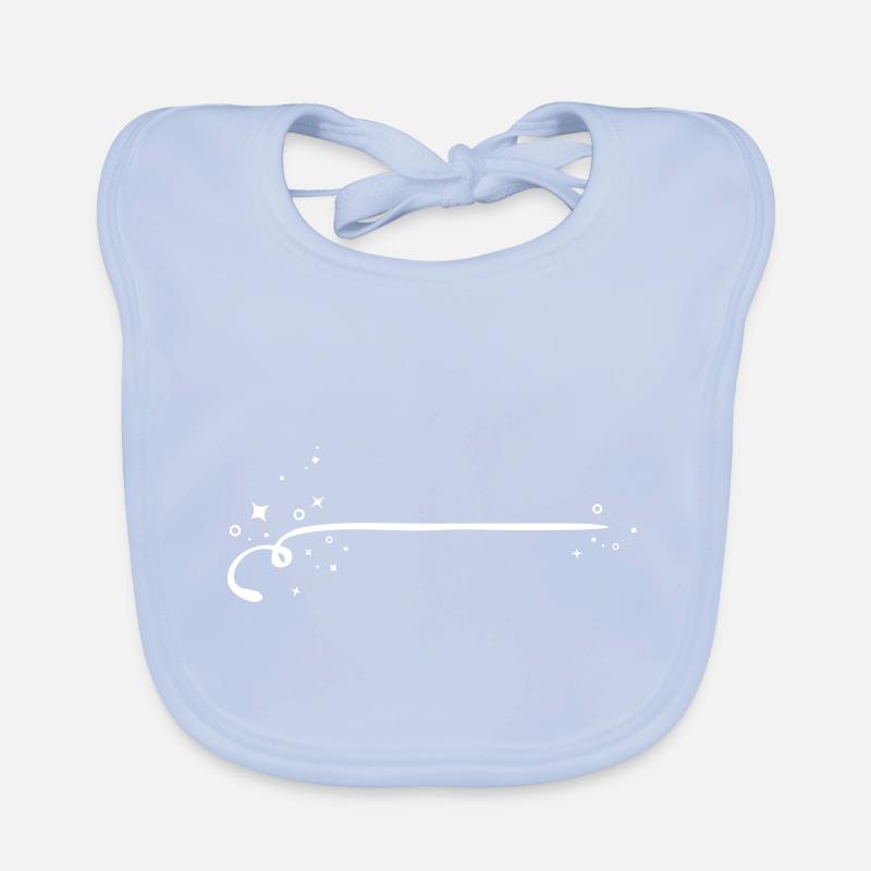 Linie mit Glitzer Sternen Sternchen Glitter Sterne Baby Bio-Lätzchen