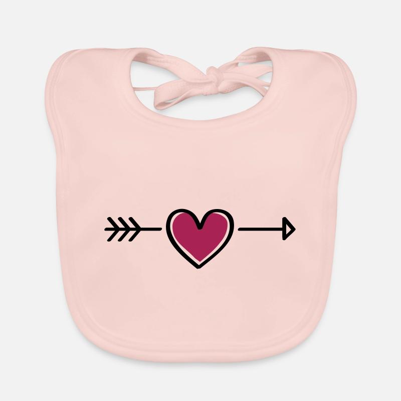 heart arrow Organic Baby Bibs