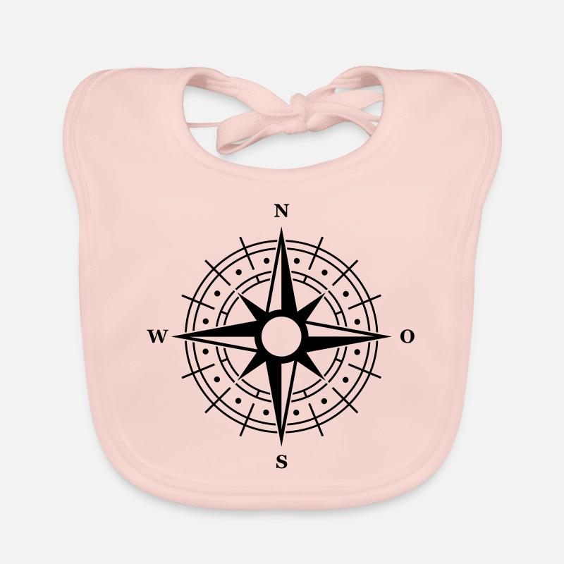 compass symbol Organic Baby Bibs
