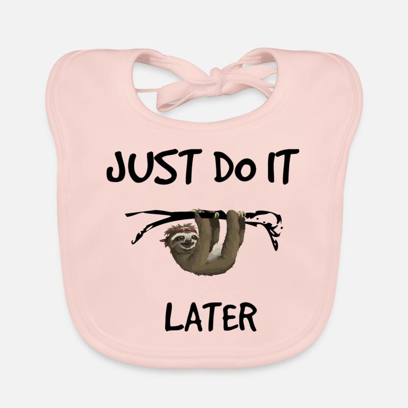 Just do it later - sloth Organic Baby Bibs