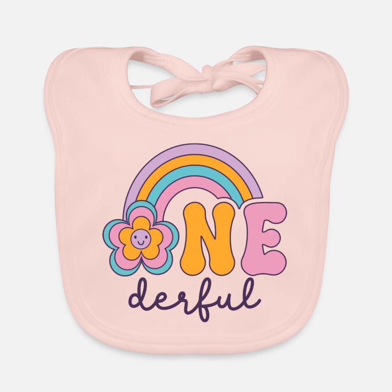 1. Geburtstag One derful Geschenk Baby Bio-Lätzchen