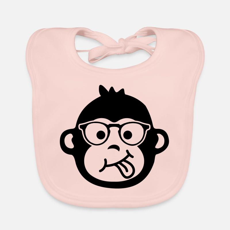 monkey affe brille emoji Baby Bio-Lätzchen