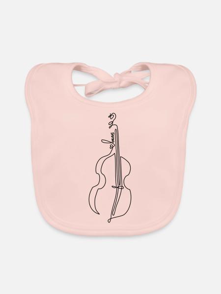 one line bass - Baby Bio-Lätzchen - Rose