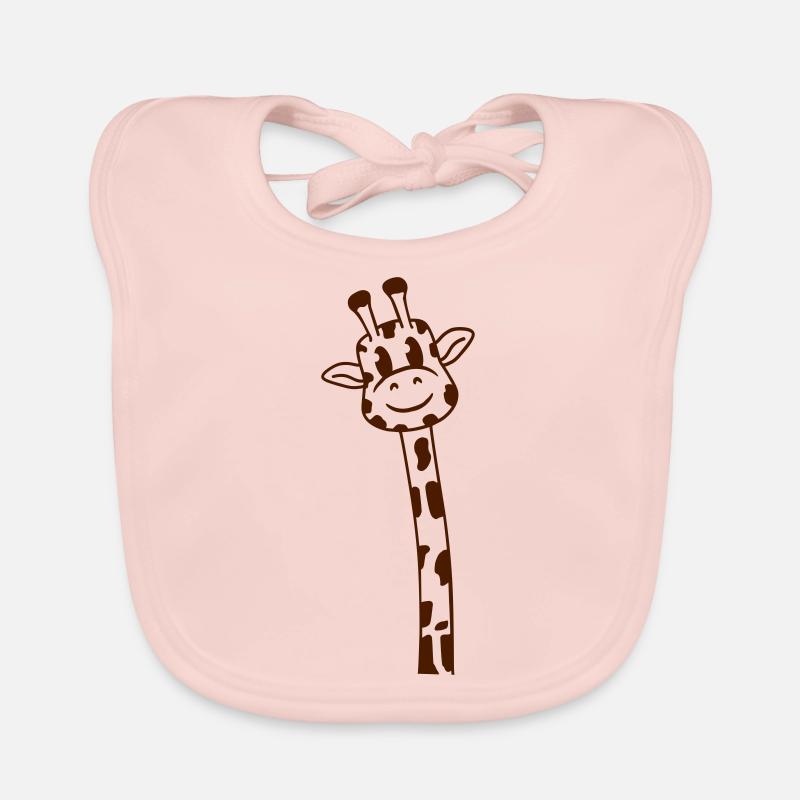 Funny Long Neck Giraffe Cool Cute Animals Organic Baby Bibs