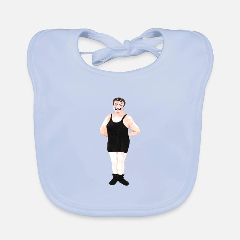 Bodybuilder d'haltérophile de cirque Bavoir bio Bébé
