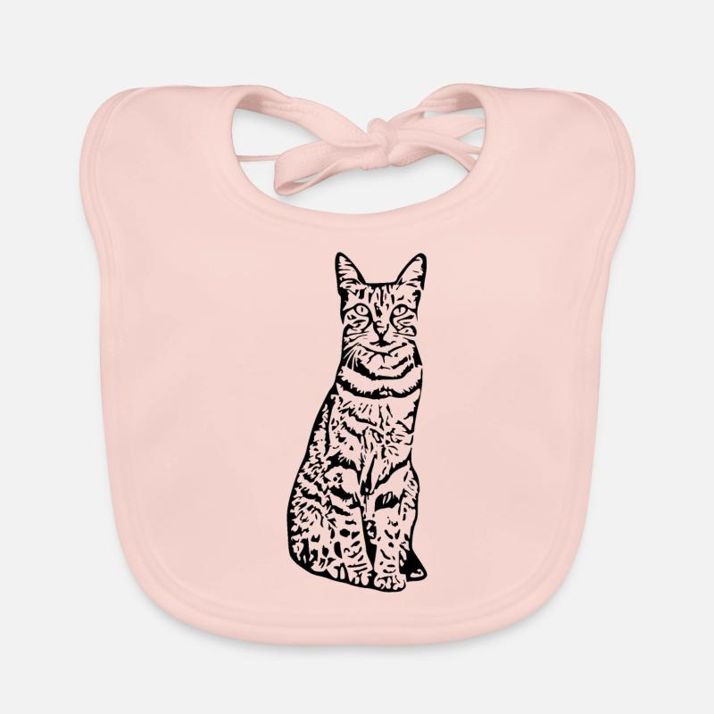 Chat Chaton Chat Chemise Cadeau Bavoir bio Bébé