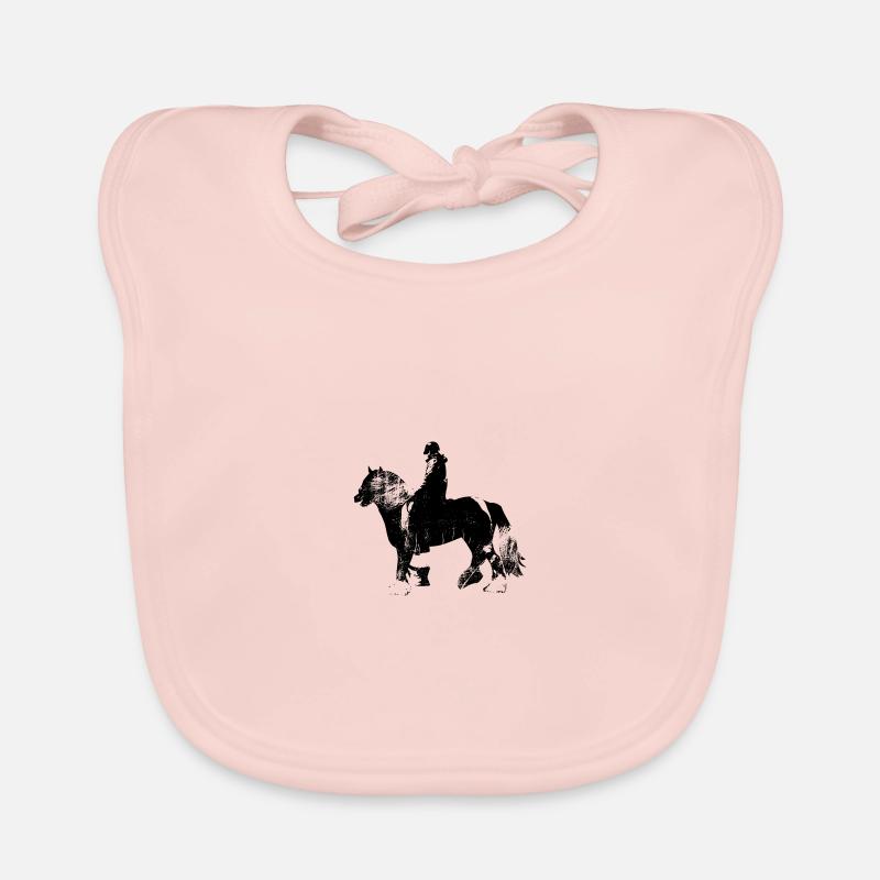 Cheval cheval cheval équitation - Bavoir bio Bébé - rose