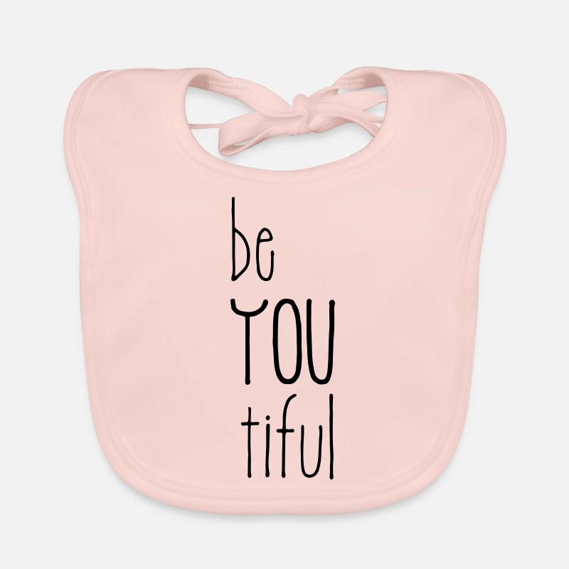 du selbst Motivation Selbstliebe Spruch Geschenk - Baby Bio-Lätzchen - Rose