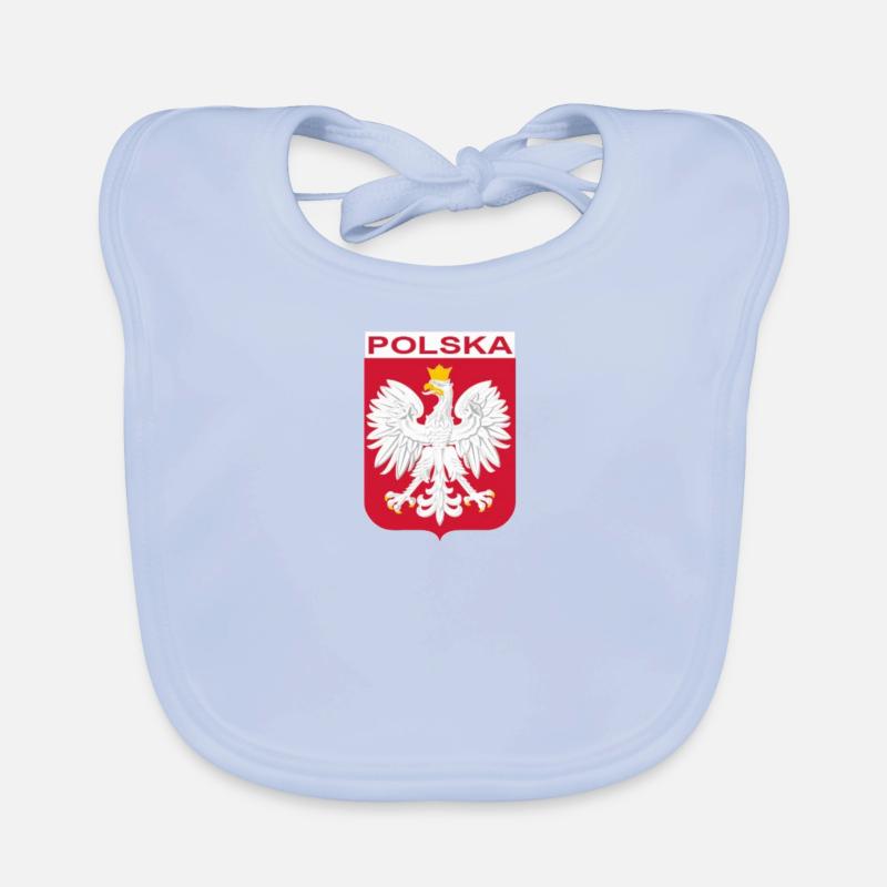 Eagle avec script Polska Bavoir bio Bébé