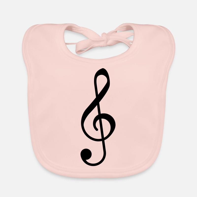 Clé de violon - Clé de partition Bavoir bio Bébé