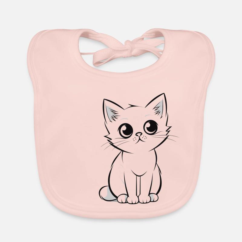 Chat mignon Bavoir bio Bébé