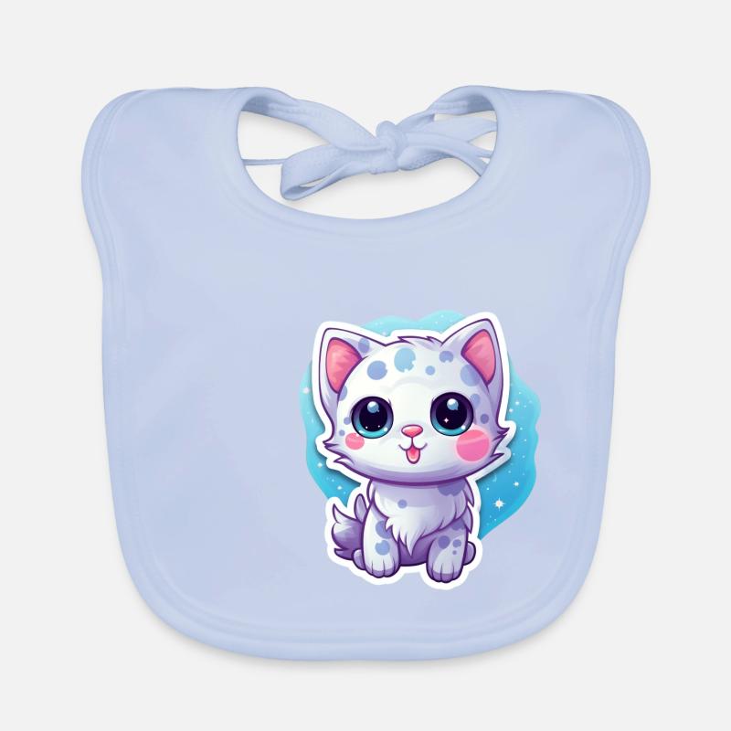 "Space Kitty: Floatastic & Adorable!" Organic Baby Bibs